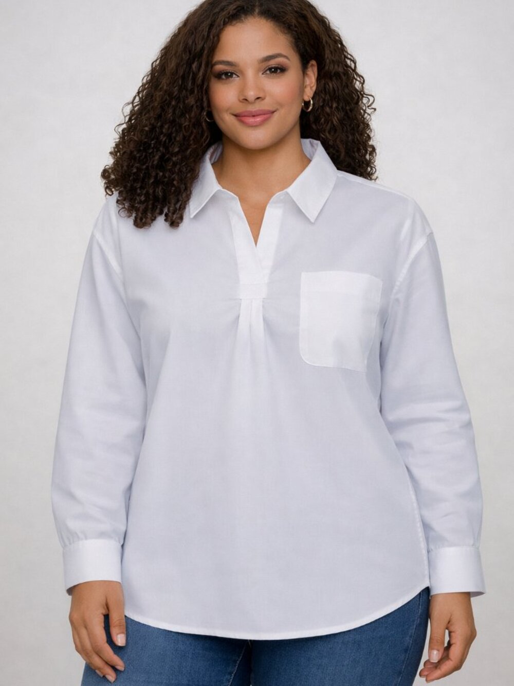 **Set of 3** Crisp Solid White Poplin Shirts